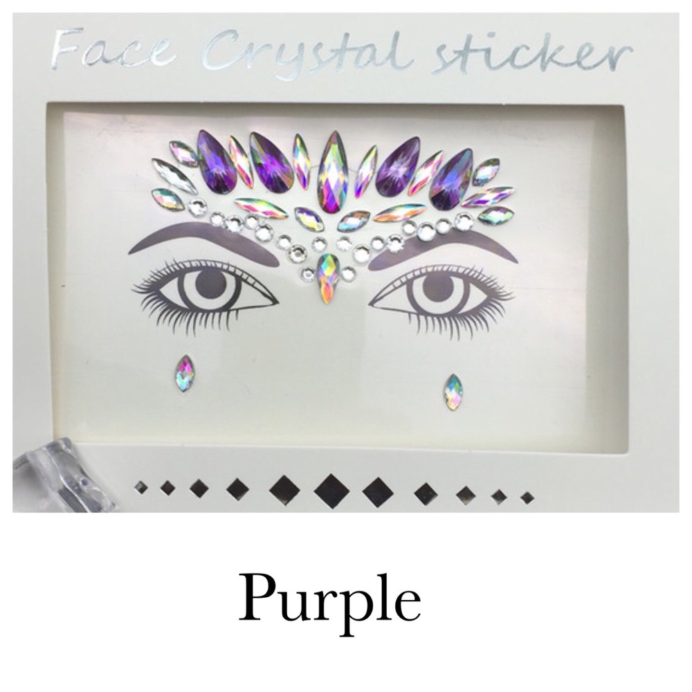 Rave Festival Crystal Rhinestone Face Jewels - Picture 12 of 16